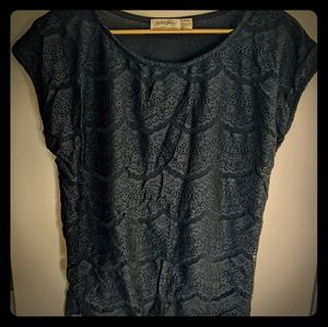 Black lace dolman blouse